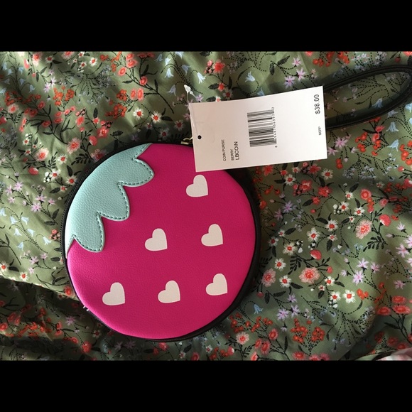 Betsy Johnson Strawberry Wristlet - Picture 4 of 5
